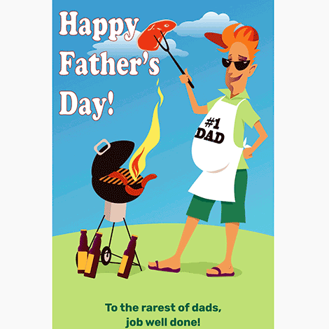 Father's Day BBQ Dad eCard